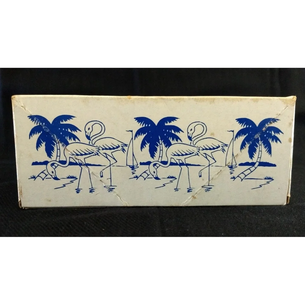 Florida Souvenir Shot Glasses Vtg Carrib Set of 4 Original Box Marlin Sunshine
